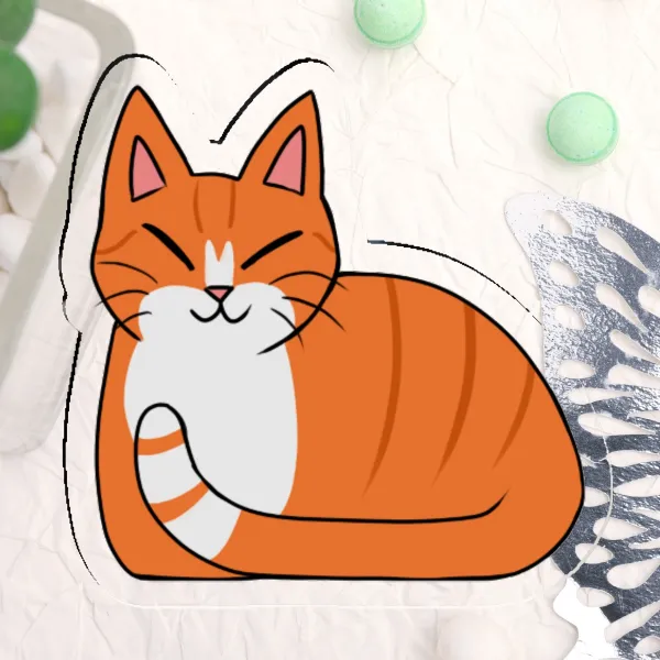 Cat - Orange - Acrylic Pin