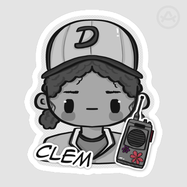 Clementine Telltale Walking Dead Die Cut Sticker