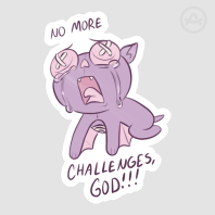 Silly Gloom Bat Die Cut Stickers