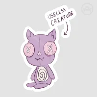 Gloom Bat Useless Creature Silly Die Cut Stickers