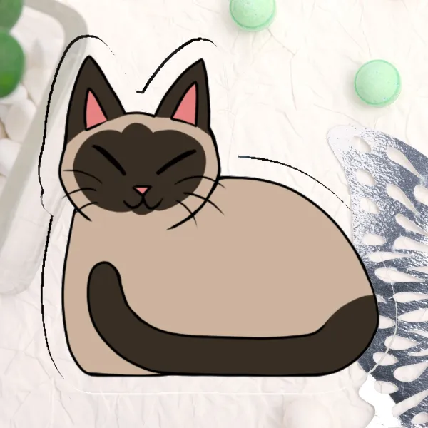 Cat - Siamese - Acrylic Pin