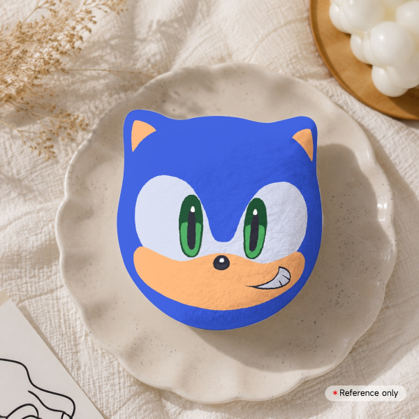 Blue Hedgehog Plush Badge
