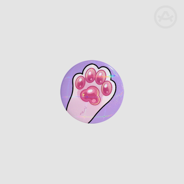 Beans Holo Button Pin