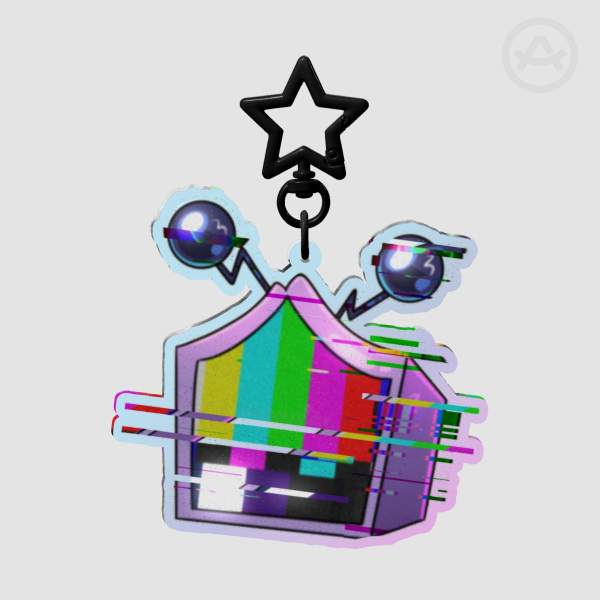 Tenna Glitch Rainbow Keychain