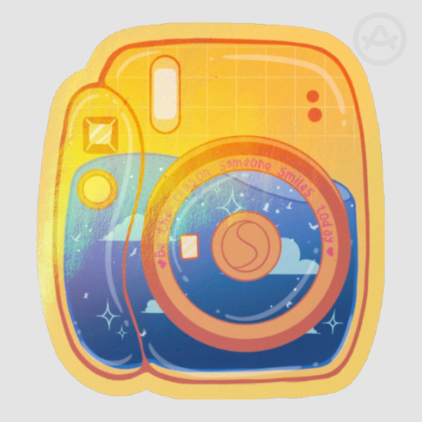 Yellow holographic Polaroid