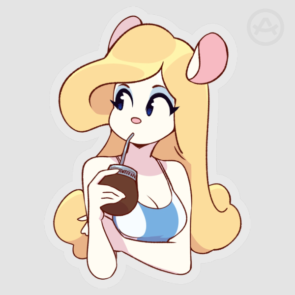Minerva drinking mate (Sticker)