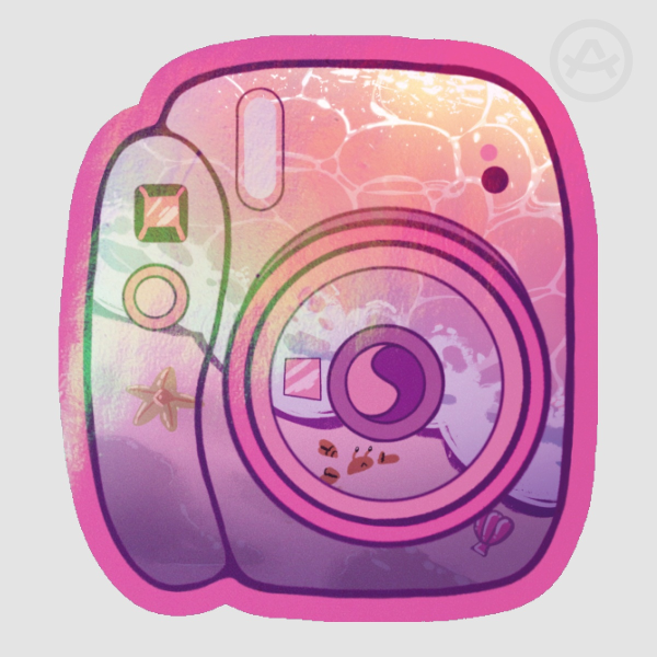 Pink holographic Polaroid