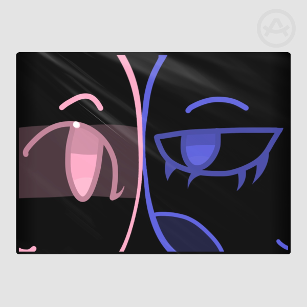 Pink and Blue TV Girl sticker