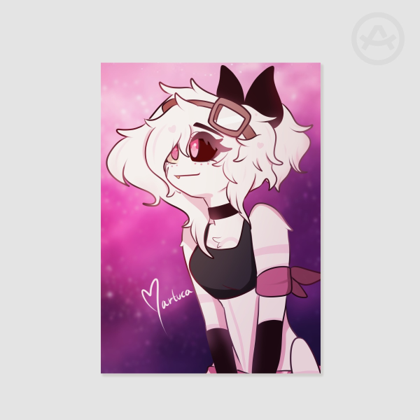 Angel Dust space explorer a4 print | hazbin hotel | alien husk au