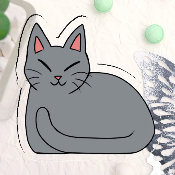 Cat - Grey - Acrylic Pin