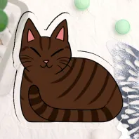 Cat - Tabby - Acrylic Pin