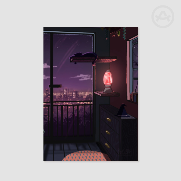 Night City Landscape Poster