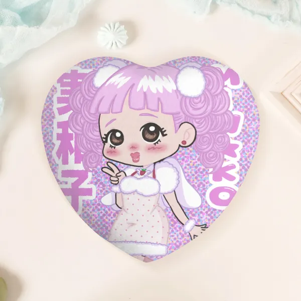 Miwako Heart Shape Badge