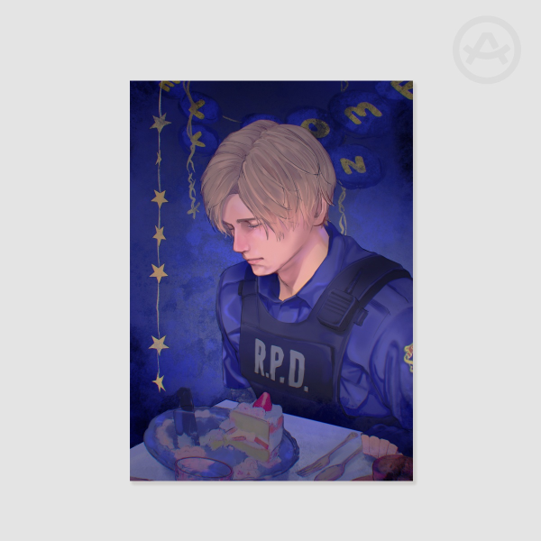 Rookie Leon S. Kennedy Poster Print (Resident Evil 2 Remake)