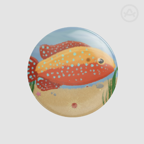Fih Pinback Button - Glossy