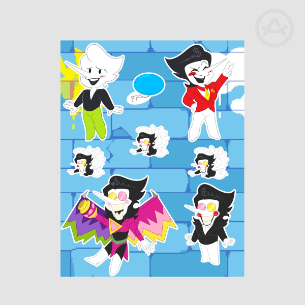 Spamton Stickers Sheet