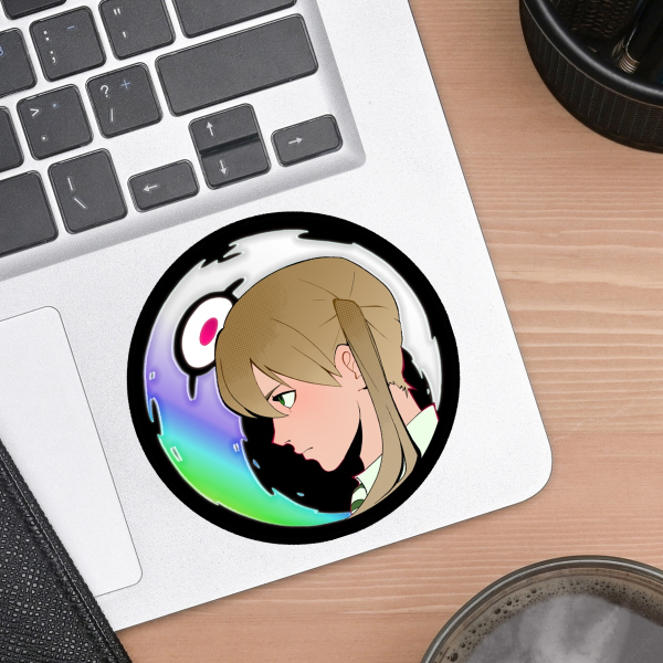 Hot Foil Maka Albarn Die Cut Sticker