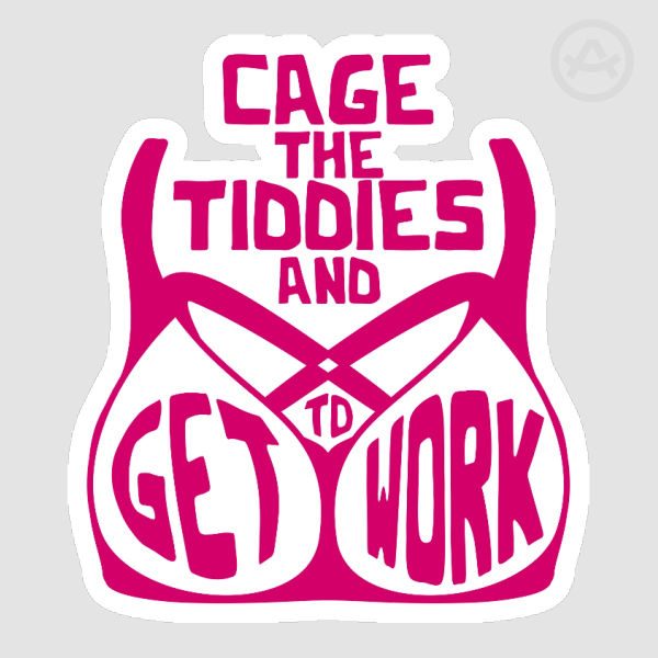 Cage the Tiddies (v2) - sticker