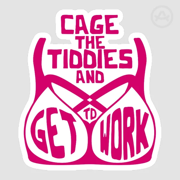 Cage the Tiddies (v2) - sticker