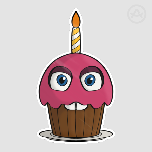 Glossy - Mr. Cupcake - Die Cut Sticker