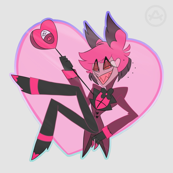 Alastor Colored Edge Die Cut Stickers