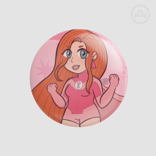 Atom Eve Pinback Button - Glossy