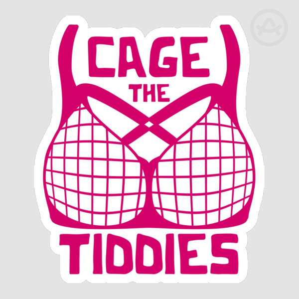 Cage the Tiddies (v1) - sticker