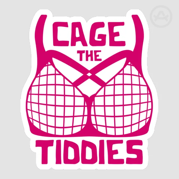Cage the Tiddies (v1) - sticker