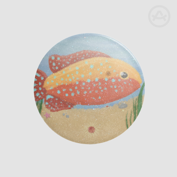 Fih Pinback Button - Pearlescent