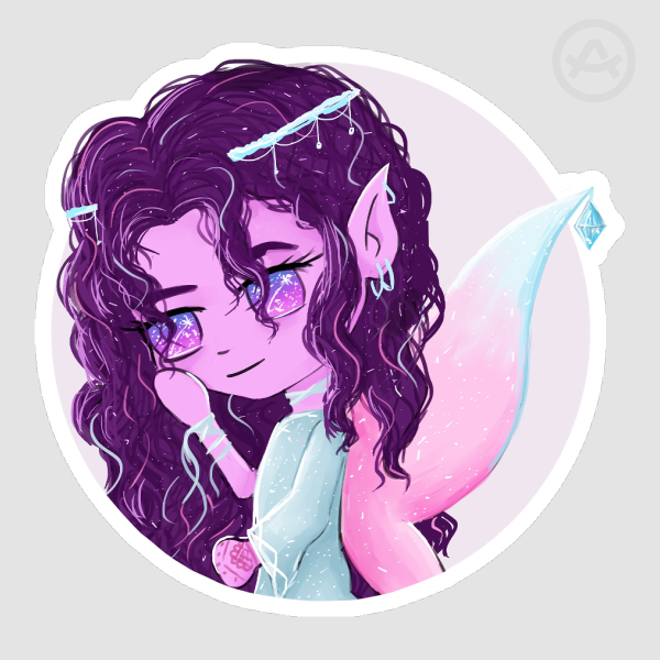 Original Art OC Rune Fairy Sticker