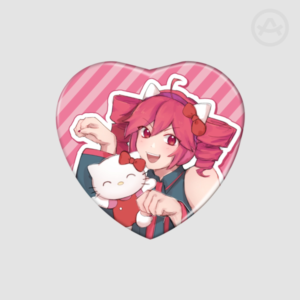 [VOCALOID] Teto & Hello Kitty Heart Pin