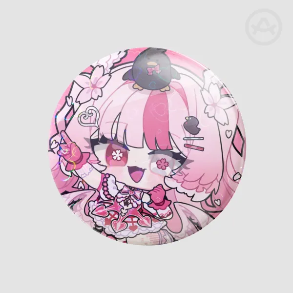 Mofutari Megumi 2.0 Debut Round Badge (Button Pin)