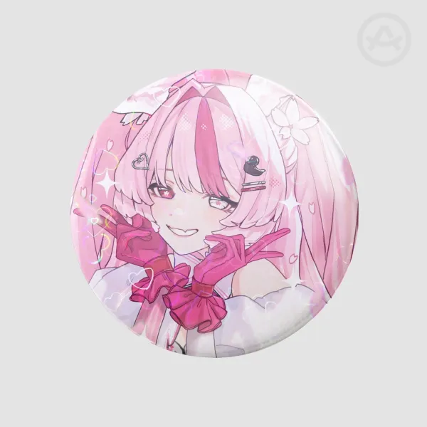 Mofutari Megumi 2.0 Debut Round Badge (Button Pin)