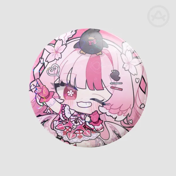 Mofutari Megumi 2.0 Debut Round Badge (Button Pin)