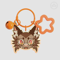 Keychain/Keyring | Jeon - Cat OC/Fursona - Acrylic w/ bell! (5cm)