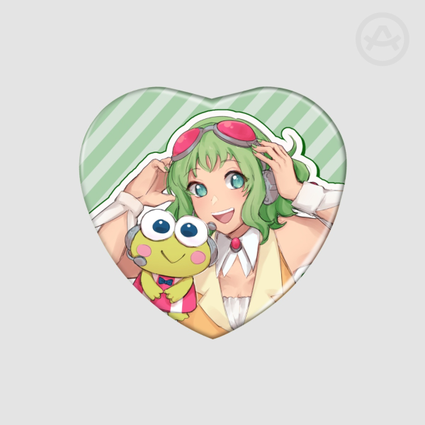 [VOCALOID] Gumi & Keroppi Heart Pin