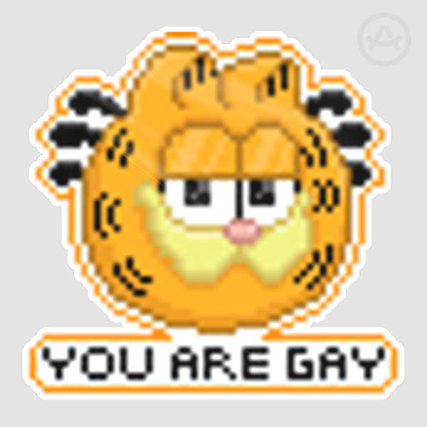 YOU ARE GAY Garfield Sticker
