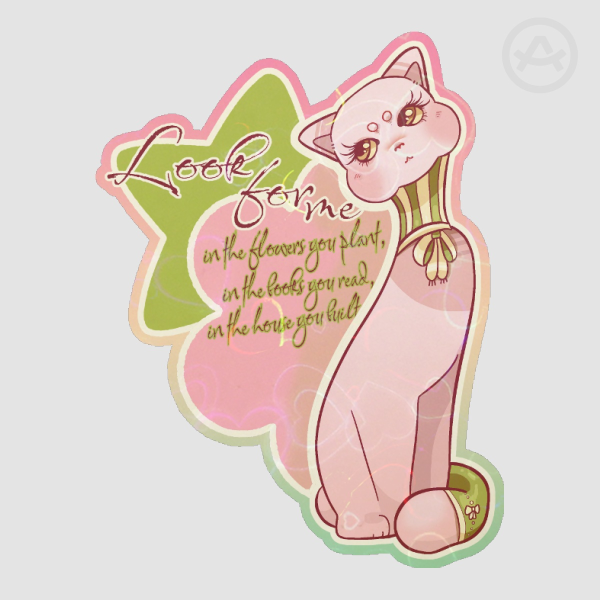 'Look For Me'' Cat Sticker