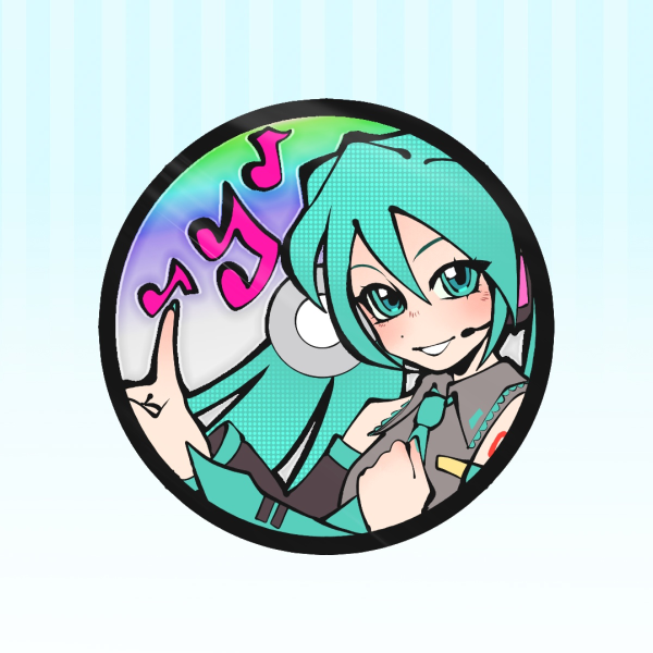 Miku Foil Die Cut Sticker