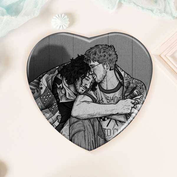 Bloodymary  Heart Shape Holographic Badge