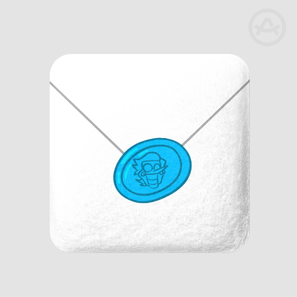 Spamton Letter Plush Badge