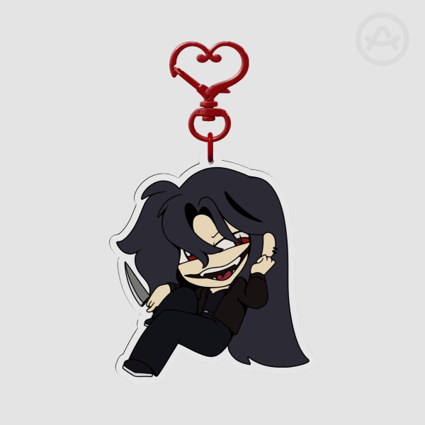 Kuchisake-onna PET Plastic Keychain