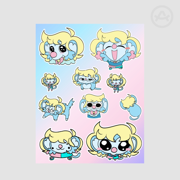 CC Funny Monkey Stickers Sheet