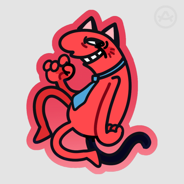 Allan Cat Die Cut Stickers