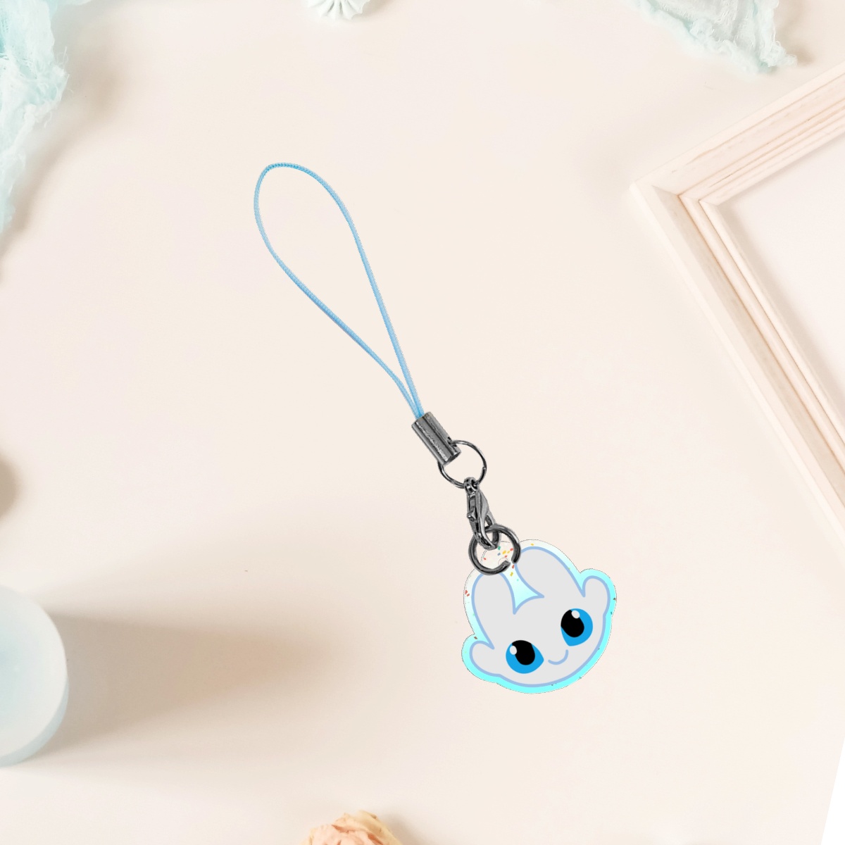 Light Fury Dragon Charm - Acrylic Keychains