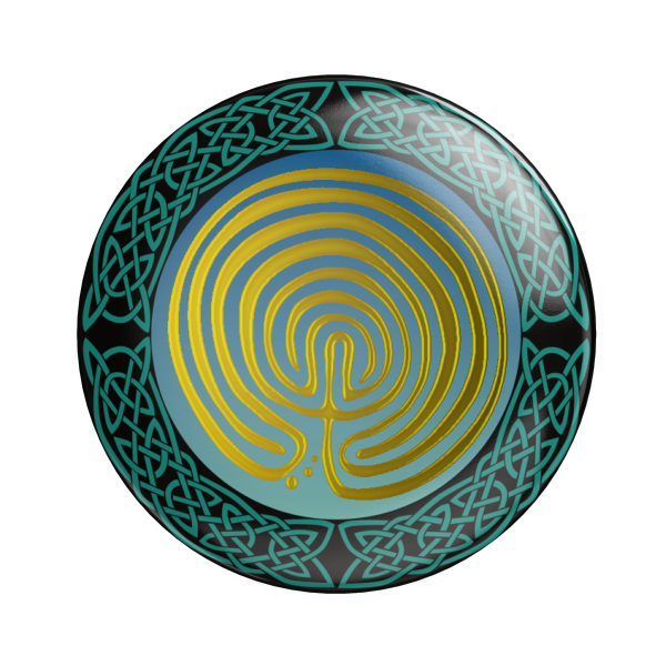 Labyrinth | Gold Foil Round Badges