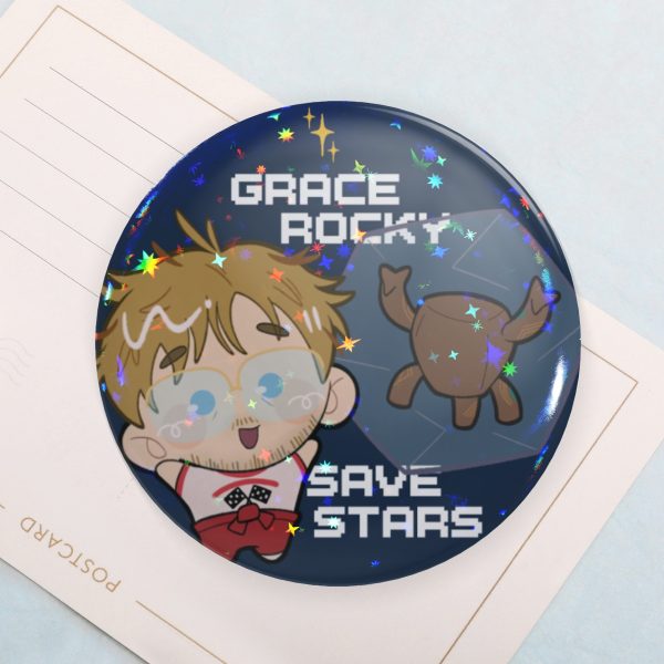 Project Hail Mary | Grace & Rocky Star Laminate Badge