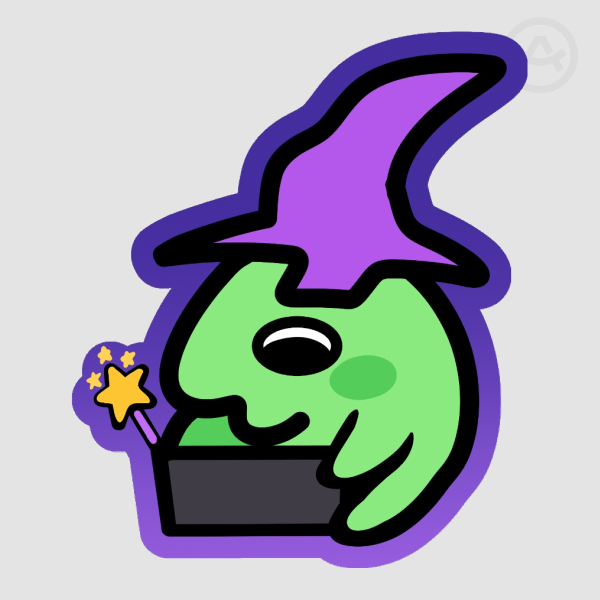 Glep Wizard Die Cut Stickers