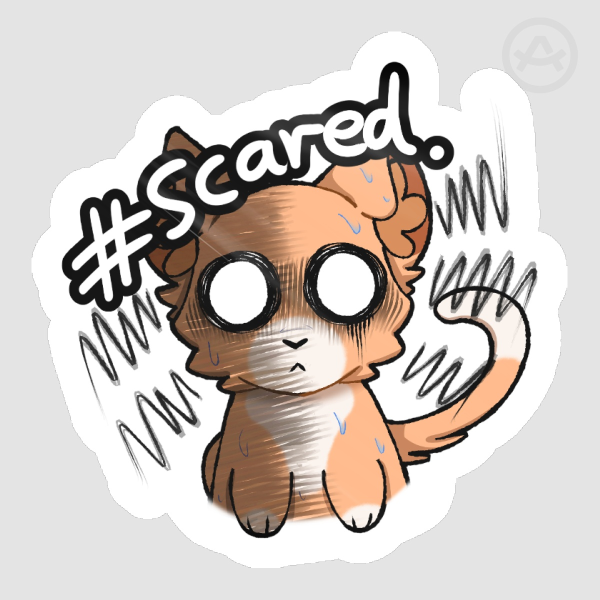 #SCARED Cat - Sticker