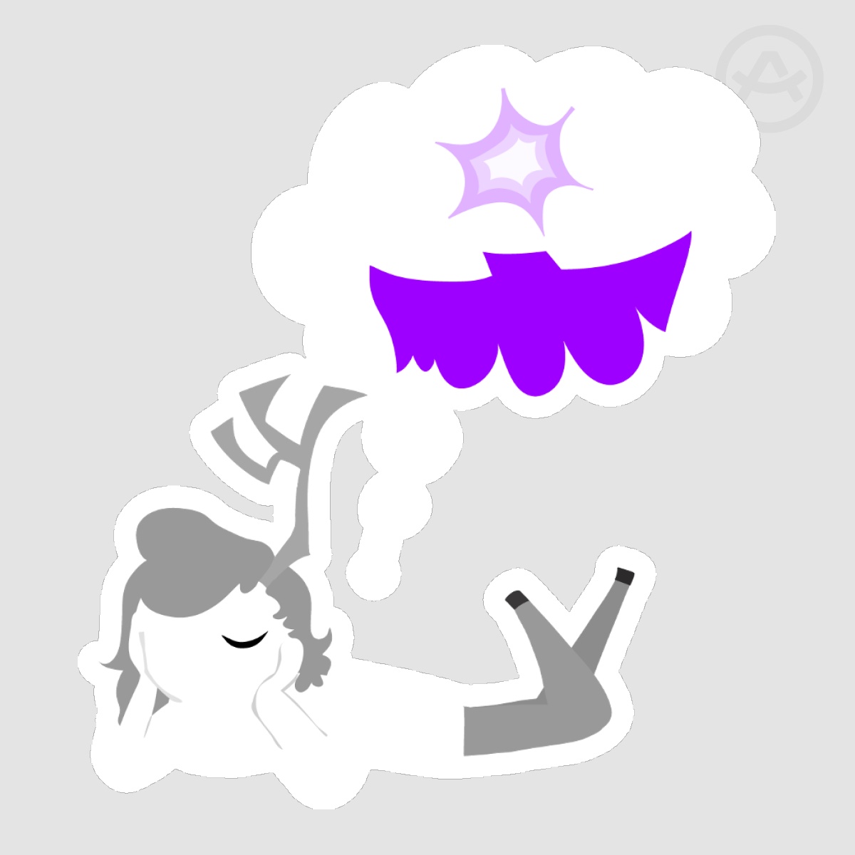 Fawn Daydreaming Sticker